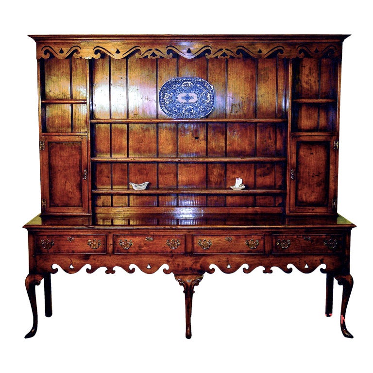 English Handcrafted Welsh Dresser With Shelves. at 1stDibs