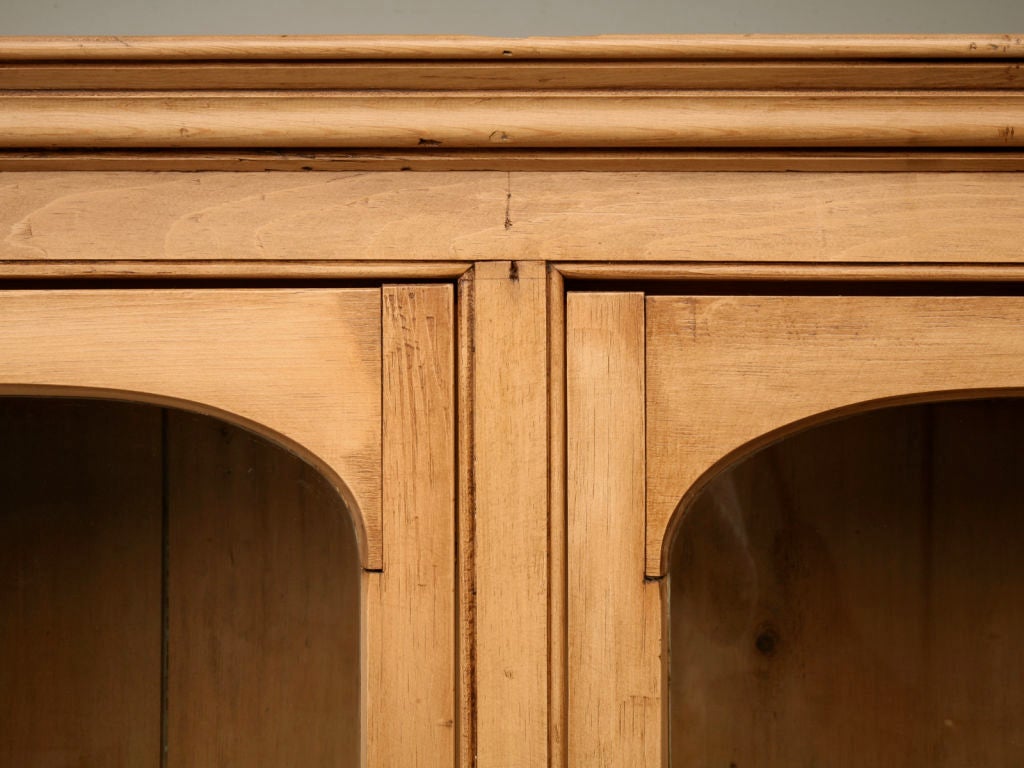 c.1880 Original Country English Pine Bookcase/China at 1stDibs