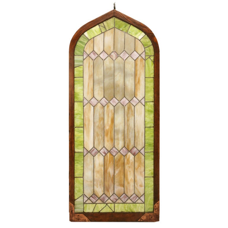c.1890 Large American Gothic Stained Glass Window at 1stDibs