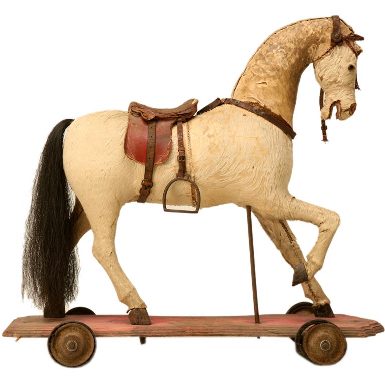 c.1900 Antique English Horse Pull Toy at 1stDibs 1900 toy, antique