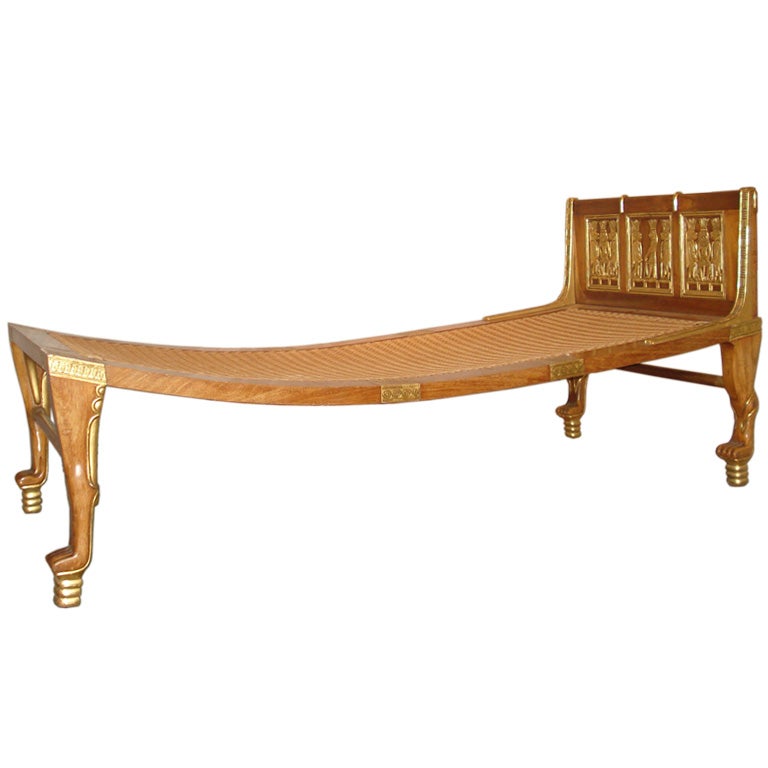 Egyptian Revival Chaise. at 1stDibs