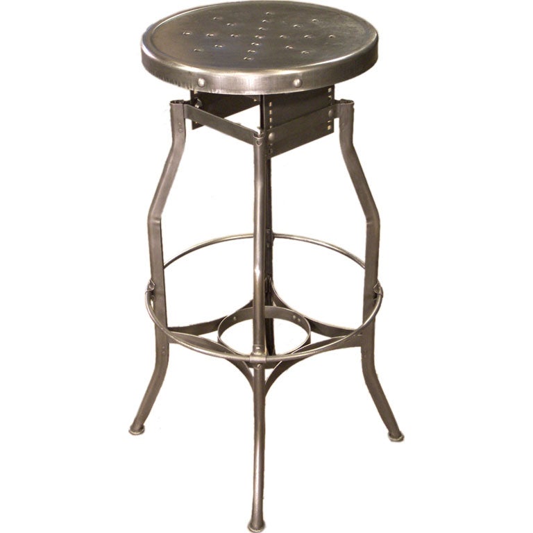Vintage Metal Toledo Bar Stool at 1stDibs