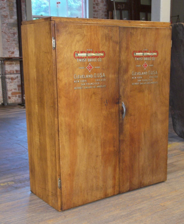 Vintage Industrial MultiDrawer Wood Storage at 1stDibs