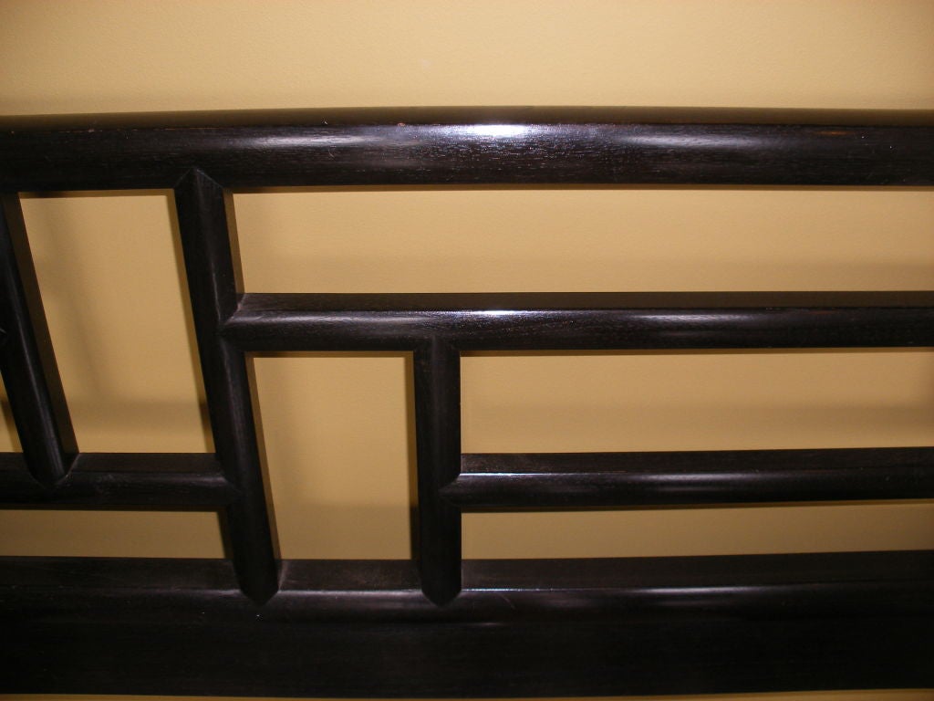 BAKER ASIAN STYLE EBONIZED HEADBOARD BY MICHAEL TAYLOR at 1stDibs