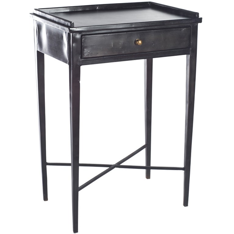 Mis En Demeure Metal Bedside Tables at 1stdibs