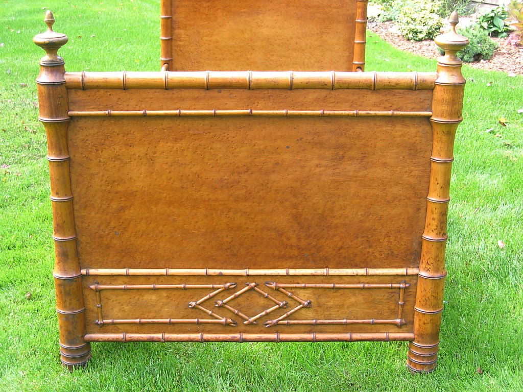 Faux Bamboo Single Bed For Sale at 1stdibs