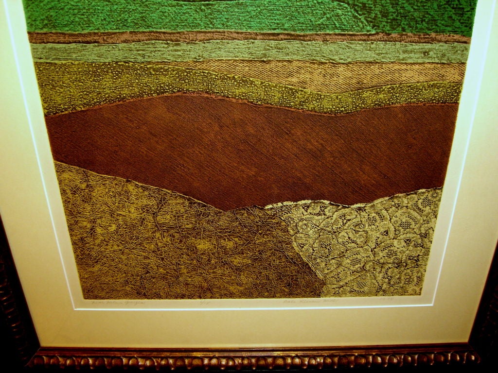 Collograph in colors by Dale Pierson Hill of Helen 1978 at 1stDibs