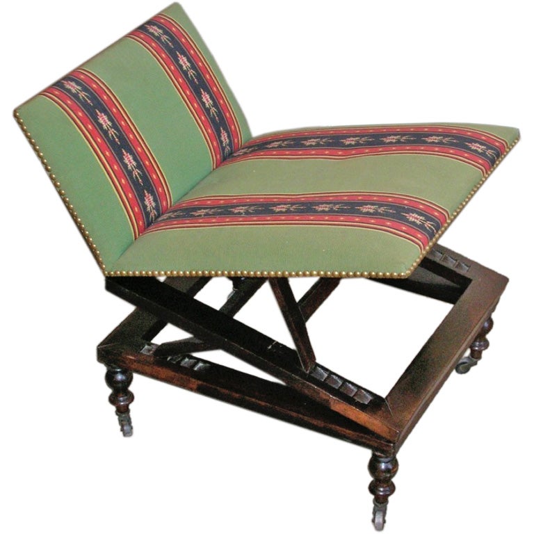 Antique English Adjustable Gout Stool, Circa 1860 at 1stdibs
