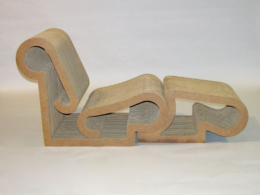 FRANK GEHRY EASY EDGES LOUNGE CHAIR AND OTTOMAN at 1stDibs frank