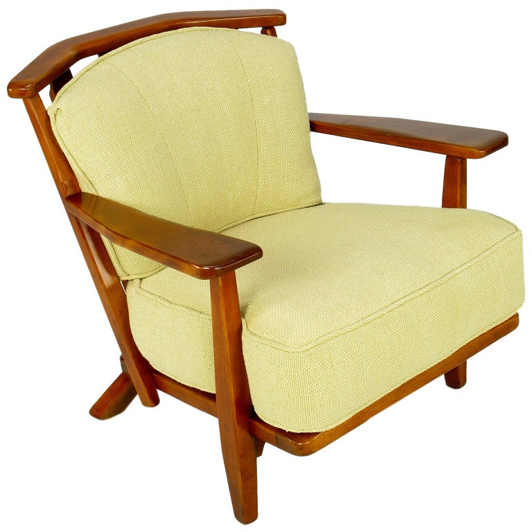 Cushman Colonial Red Birch Club Chair at 1stdibs