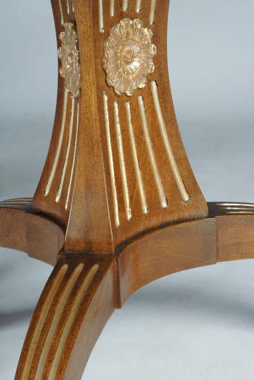 Rare Edward Pashayan Walnut and Silver Leaf Dining Table at 1stDibs