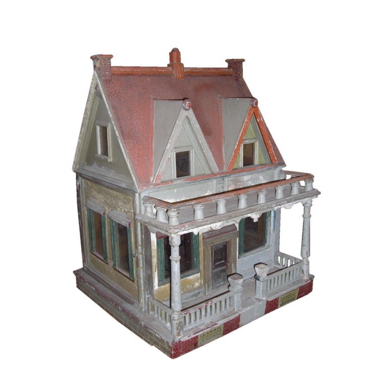 19th/early 20th century American folk Art dollhouse at 1stDibs san