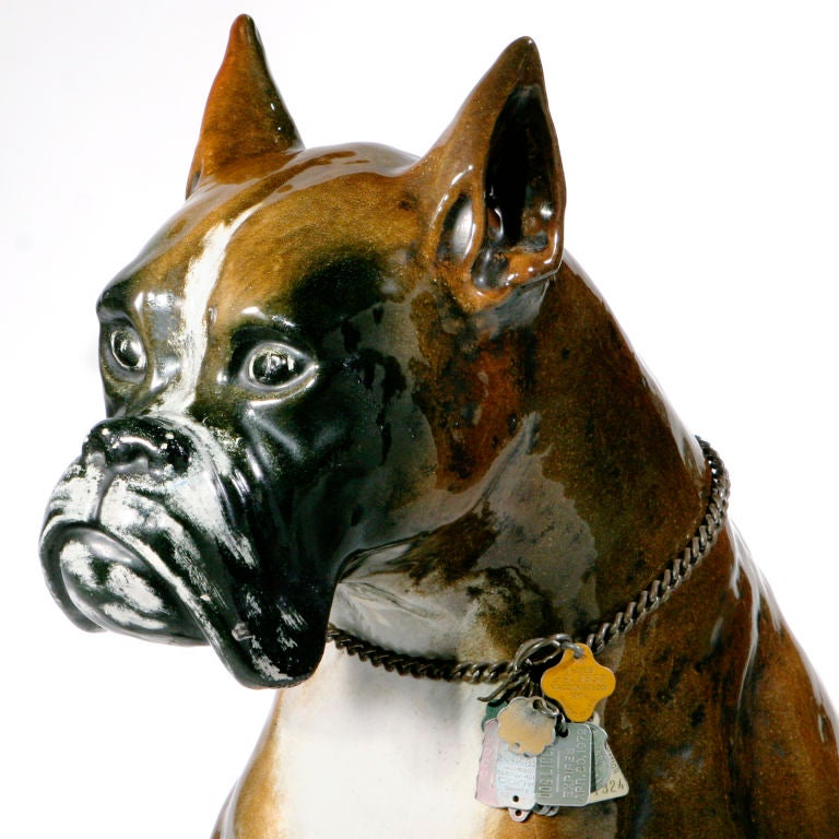 Ceramic Boxer Dog at 1stDibs boxer dog statue, boxer dog statue life