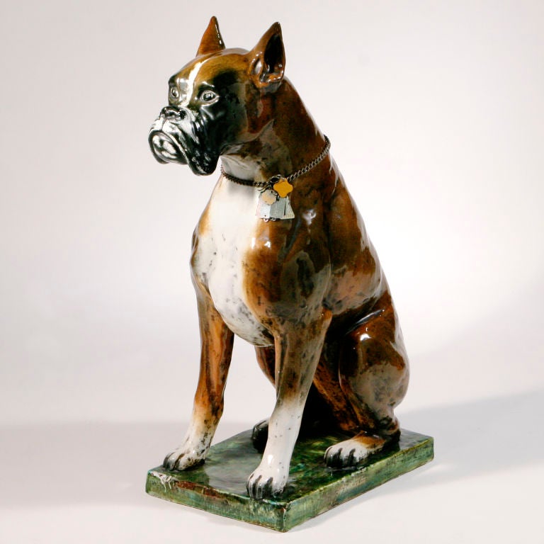 Ceramic Boxer Dog at 1stDibs boxer dog statue, boxer dog statue life