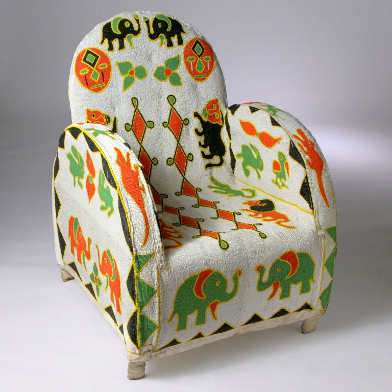 AFRICAN BEADED CHAIR at 1stDibs