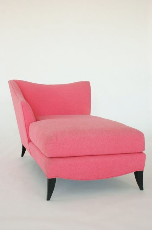 Pink Chaise by Betty M Chicago Merchandise Mart at 1stdibs