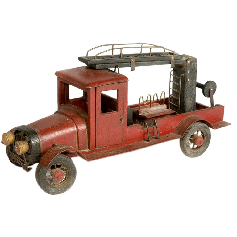 Vintage Fire Engine Toy - 2 For Sale on 1stDibs