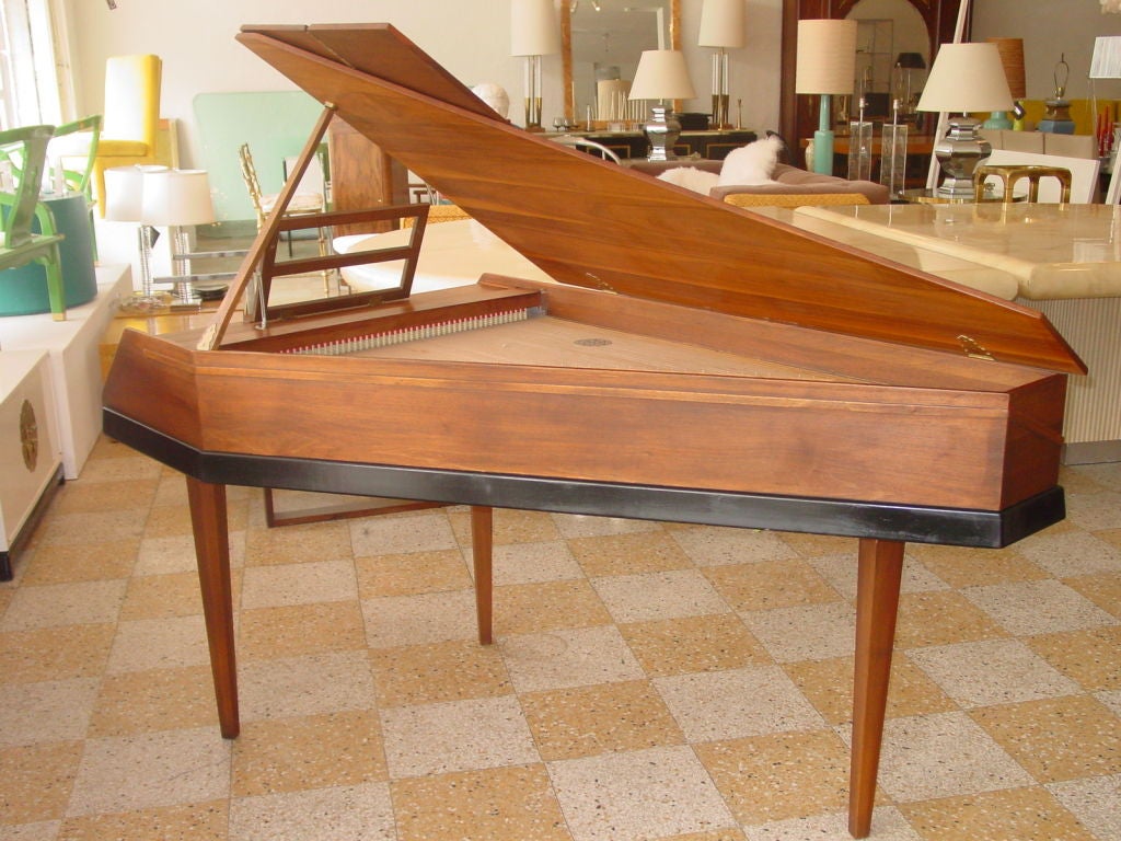 Vintage Harpsichord in Custom Walnut Case at 1stdibs
