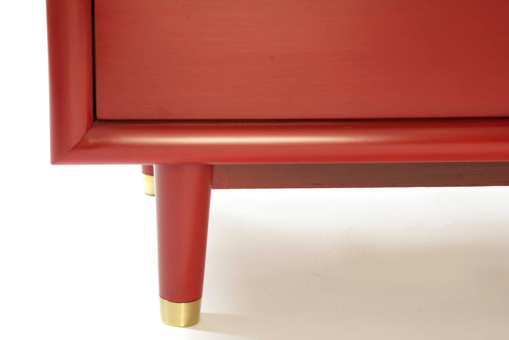 Furniture Guild of California Red Lacquered Chest at 1stDibs