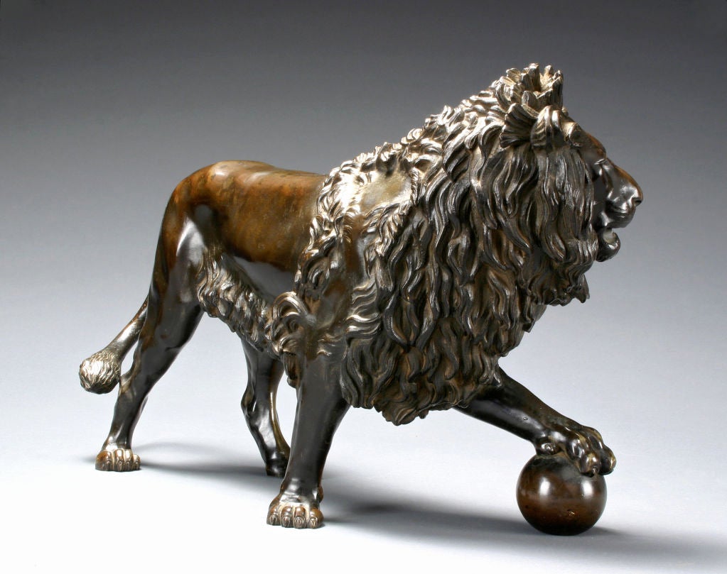 A Patinated Bronze Sculpture of the Waterloo Lion at 1stDibs