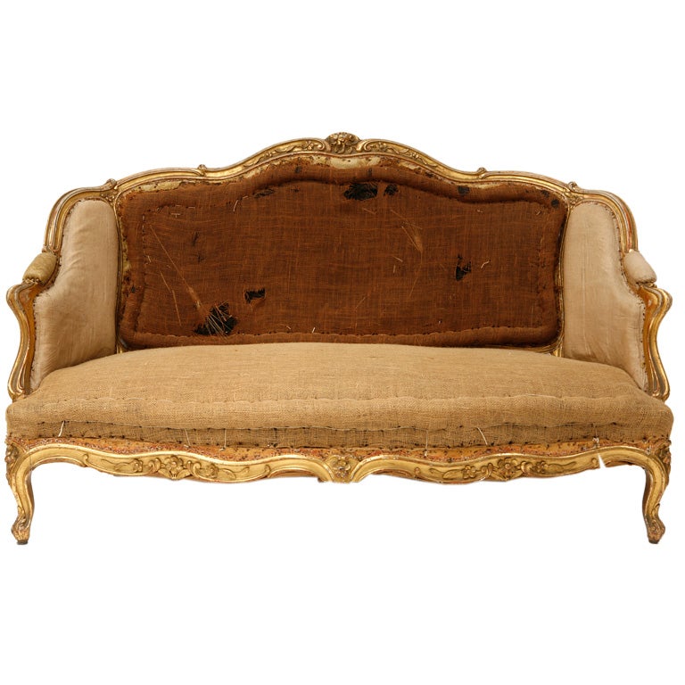 Antique French Settee For Sale at 1stDibs