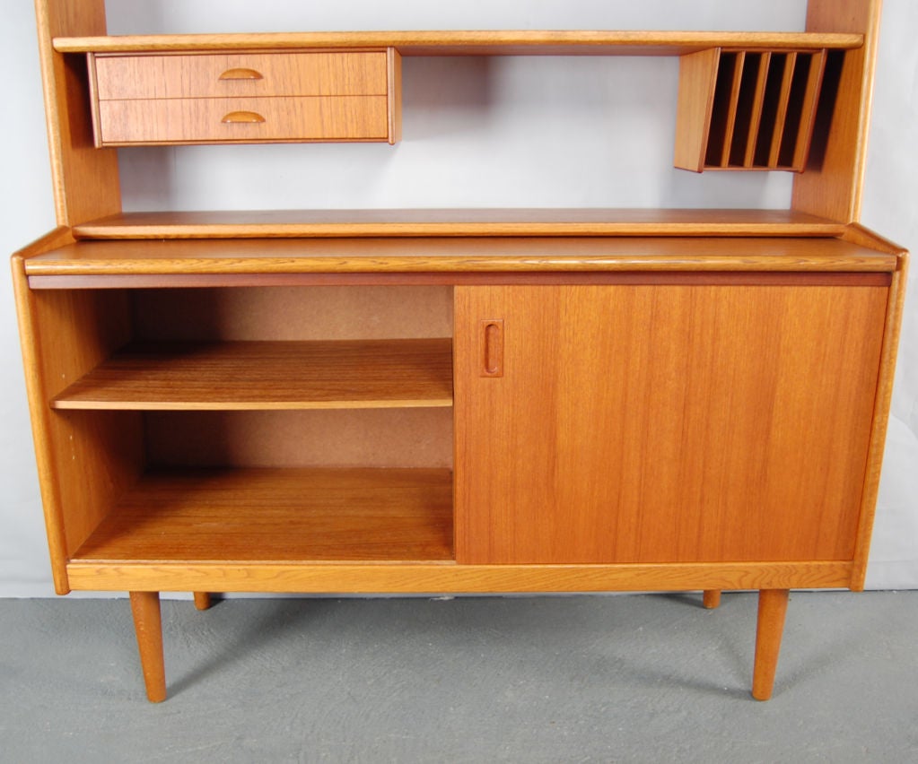 Swedish MidCentury Modern Teak Desk and Hutch at 1stDibs mid century
