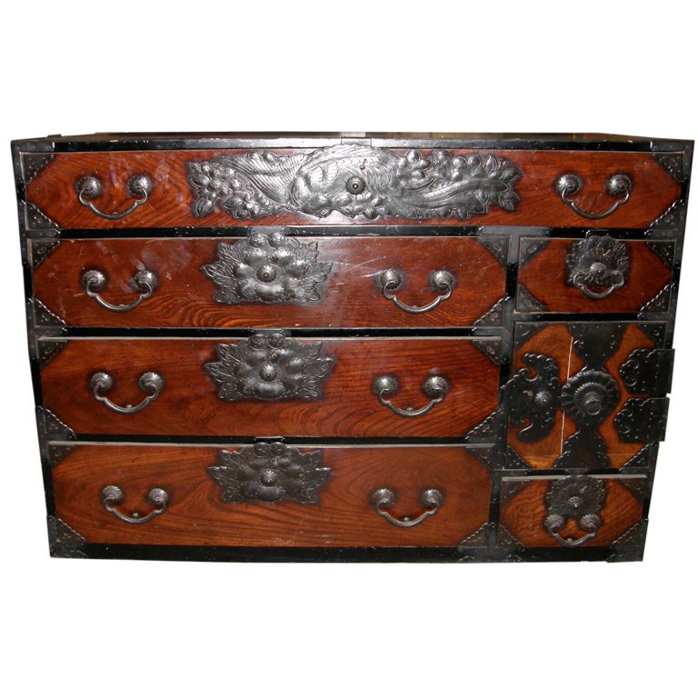 Antique Japanese Meiji period tansu chest of drawers dresser at 1stdibs