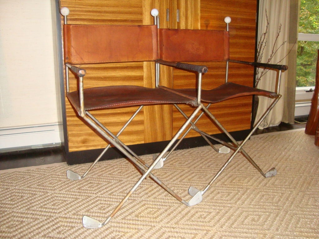 Pair of Exceedingly Unusual Chairs Constructed of Golf Clubs at 1stDibs