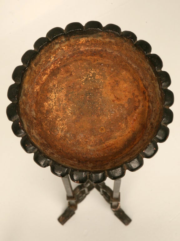 c.1910 American Wrought Iron Fish Bowl Stand/Pedestal at 1stDibs