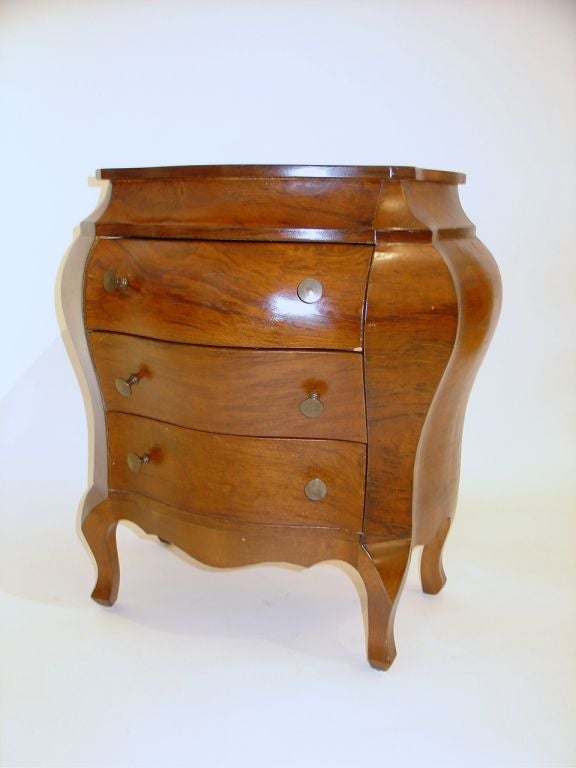 Small Italian Louis XIV Rococo Revival Bombe Chest at 1stDibs