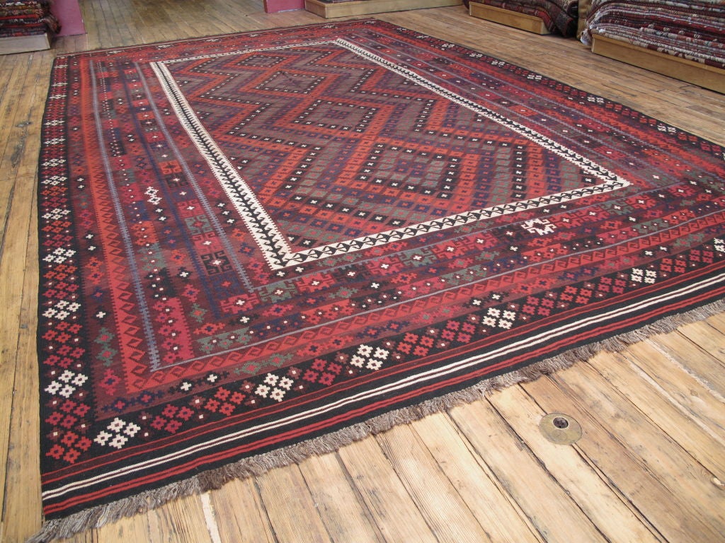 Large Afghan, Uzbek Kilim Rug For Sale at 1stDibs