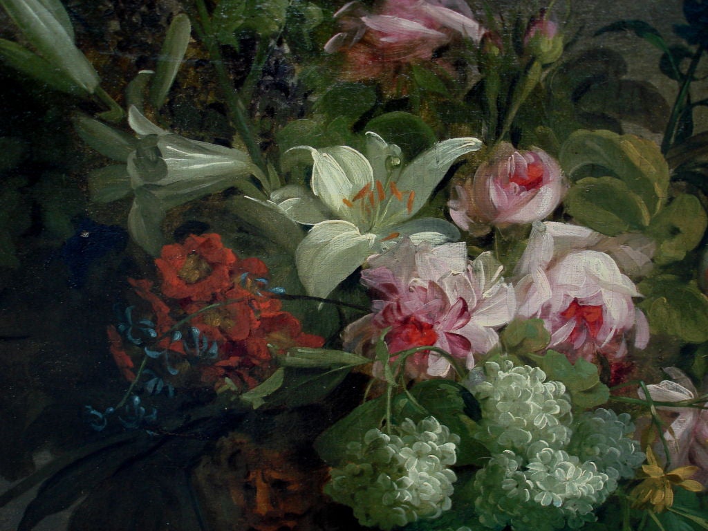 Large 18th Century Dutch Still Life of Flowers in a Vase at 1stDibs