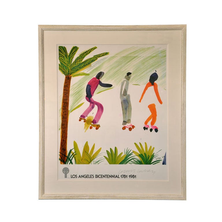 Framed and Signed Poster by David Hockney at 1stDibs david hockney