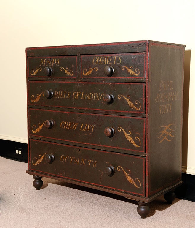 Ship Captain's Style Chest at 1stDibs