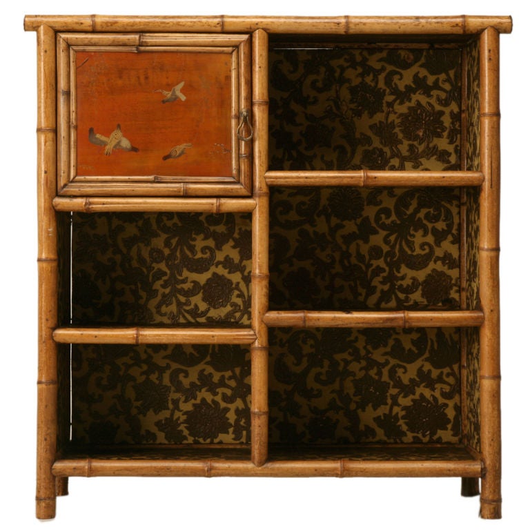 c.1890 Antique English Bamboo Bookcase at 1stdibs