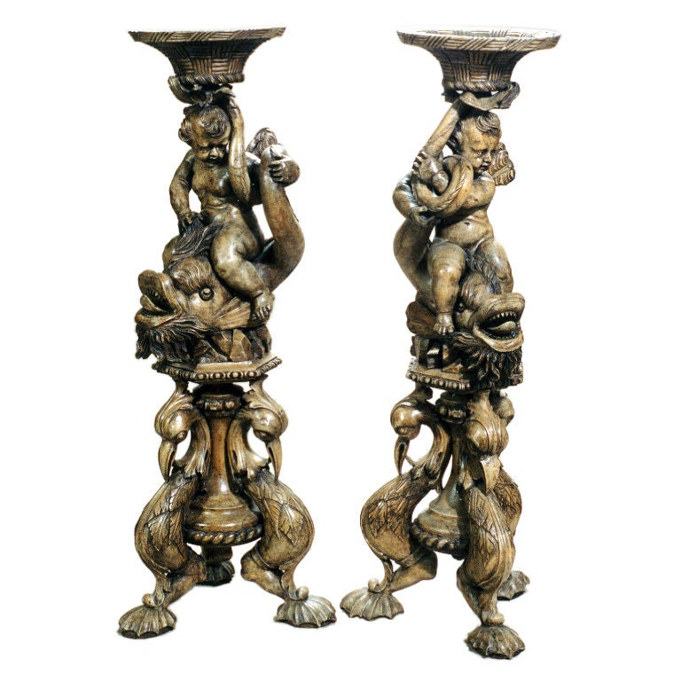 Carved Wood Stands For Sale at 1stDibs