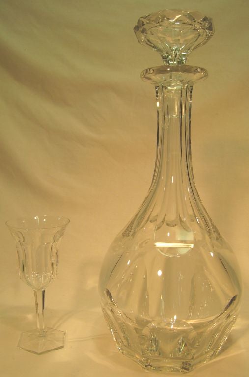 Baccarat Crystal Harcourt Pattern Magnum Decanter at 1stDibs baccarat