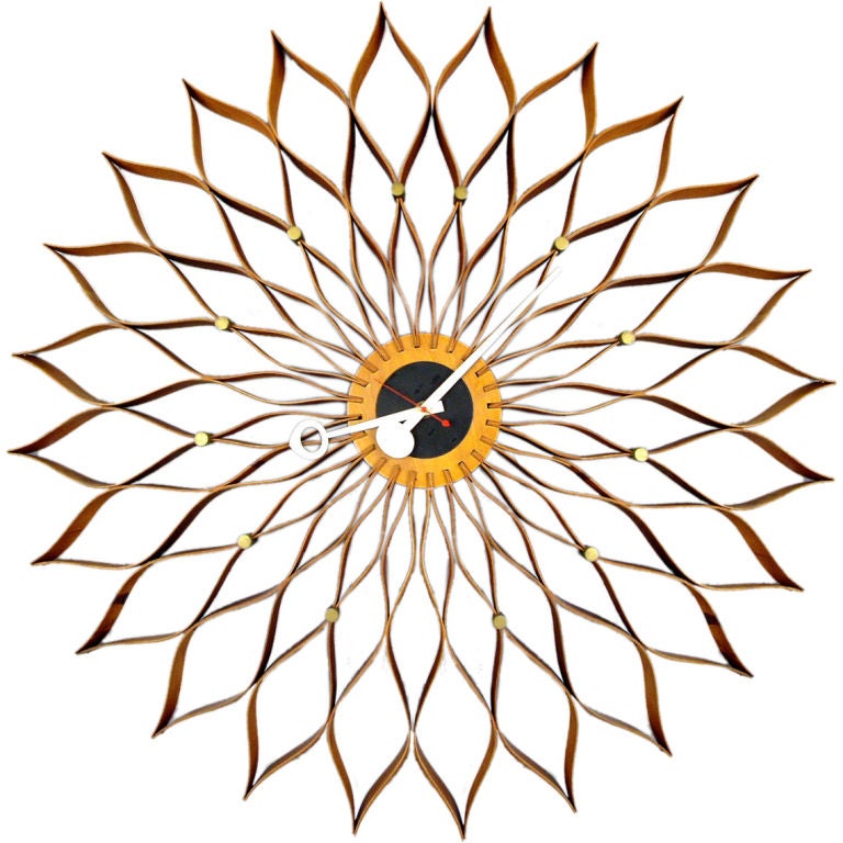 Vintage Nelson Sunflower Clock at 1stDibs vintage sunflower