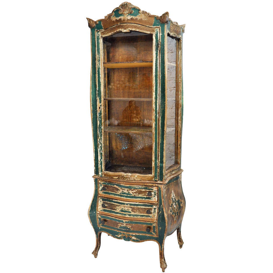 Antique Distressed Green French at 1stDibs