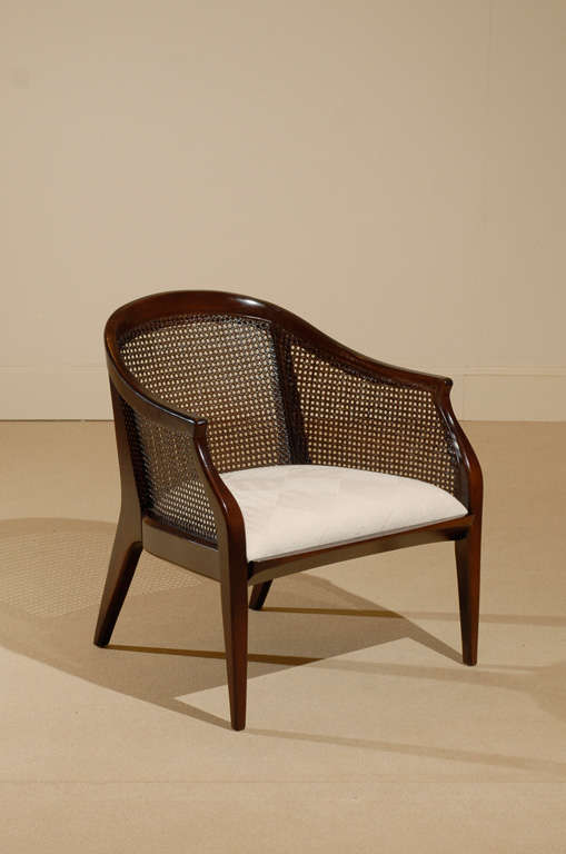 Pair of Tomlinson Cane Back Lounge/ Club Chairs at 1stDibs cane back