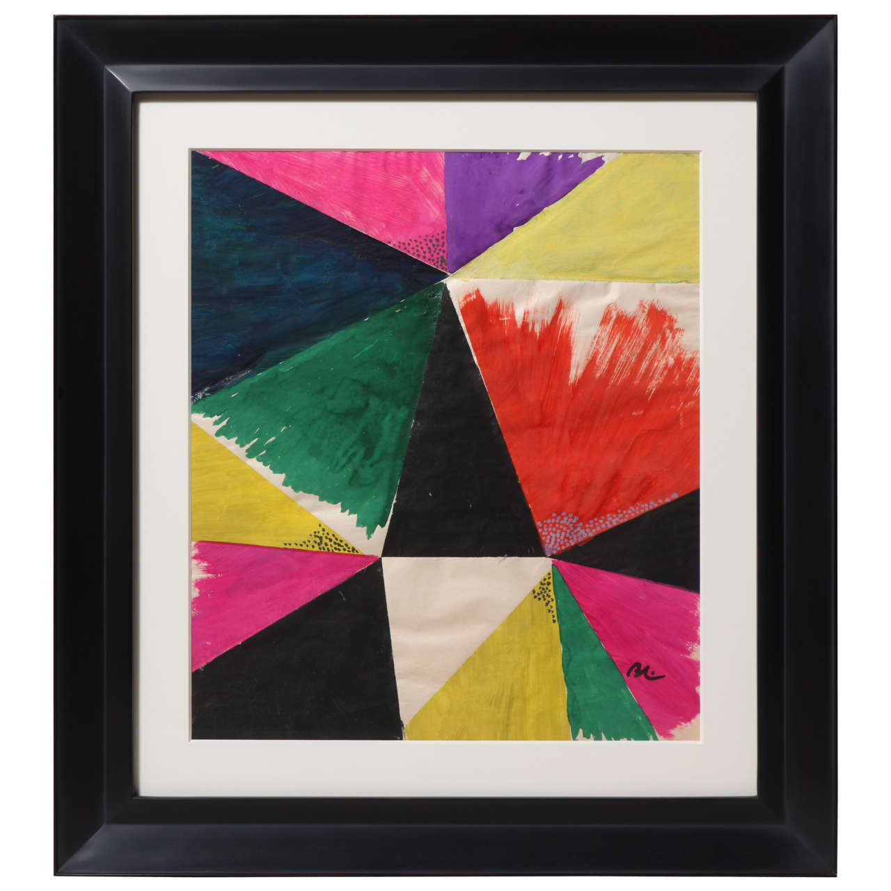 Boris Jean Lacroix French Art Deco Abstract Geometric Gouache For Sale