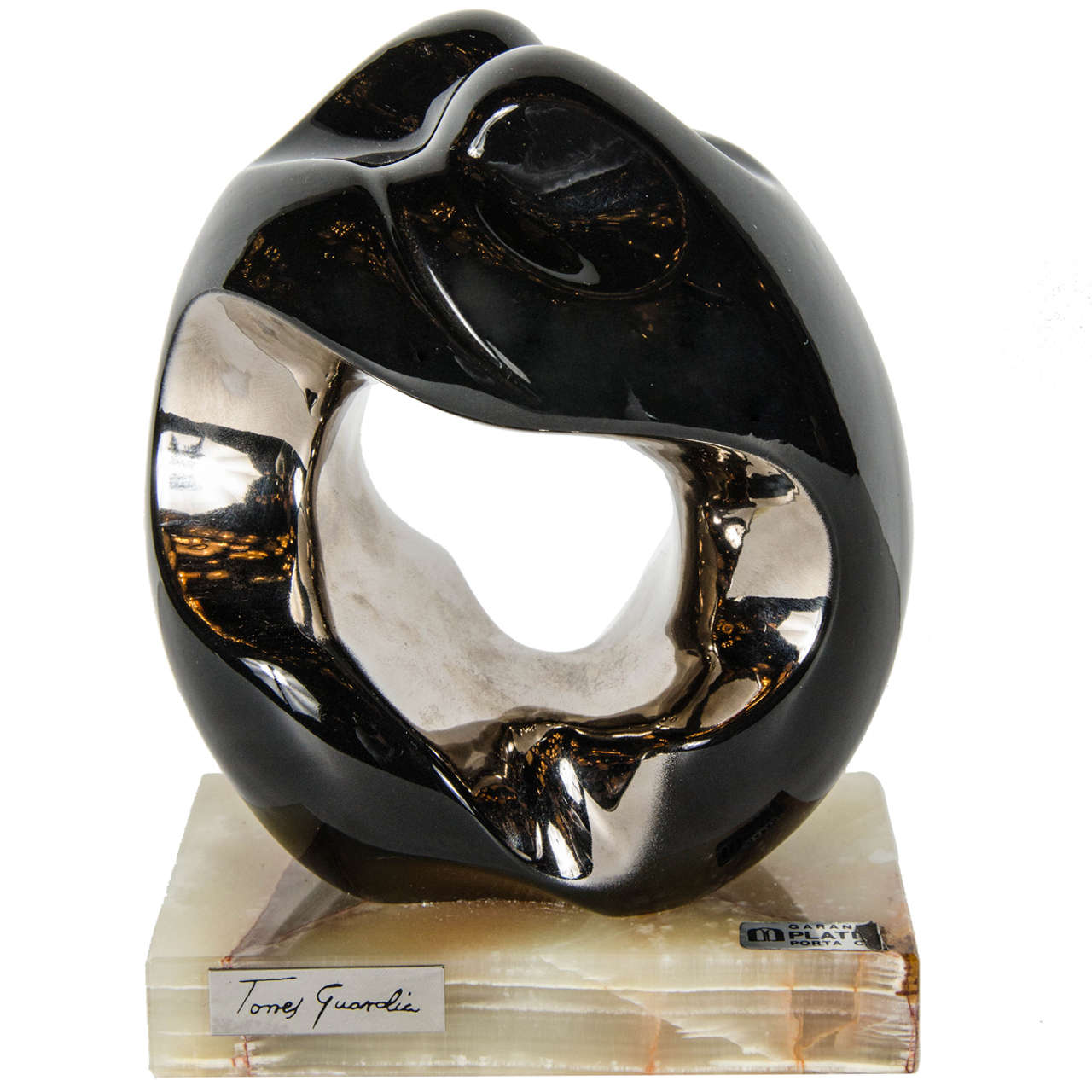 MidCentury Modernist Bronze Ceramic Sculpture by Torres Guardia at 1stDibs