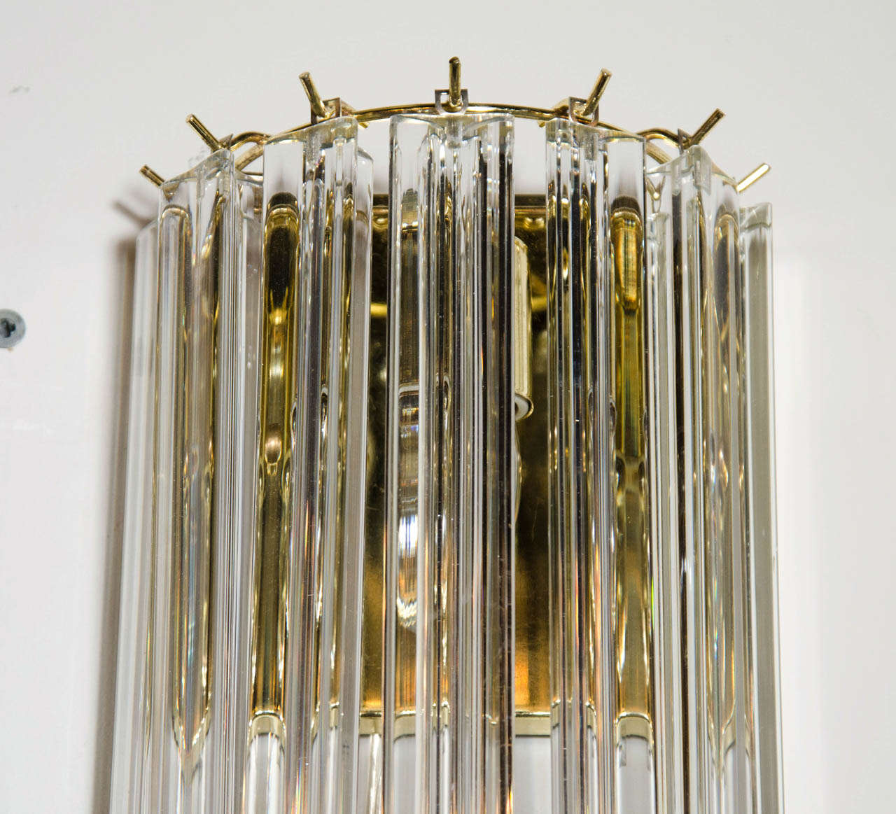 Lux Pair of Murano Glass Prism Sconces by Camer at 1stdibs