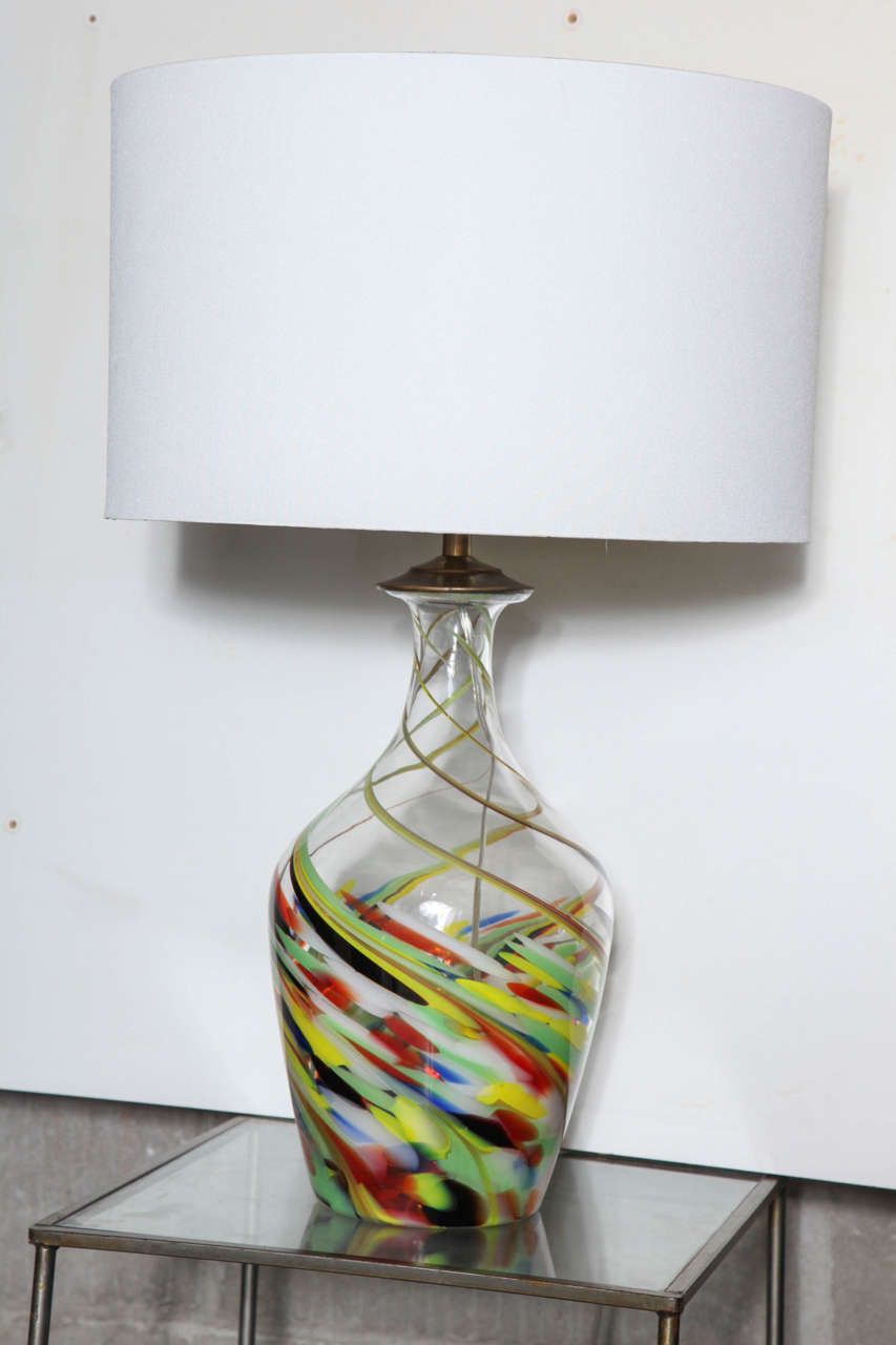 Pair of Confetti Murano Glass Table Lamps at 1stDibs confetti glass