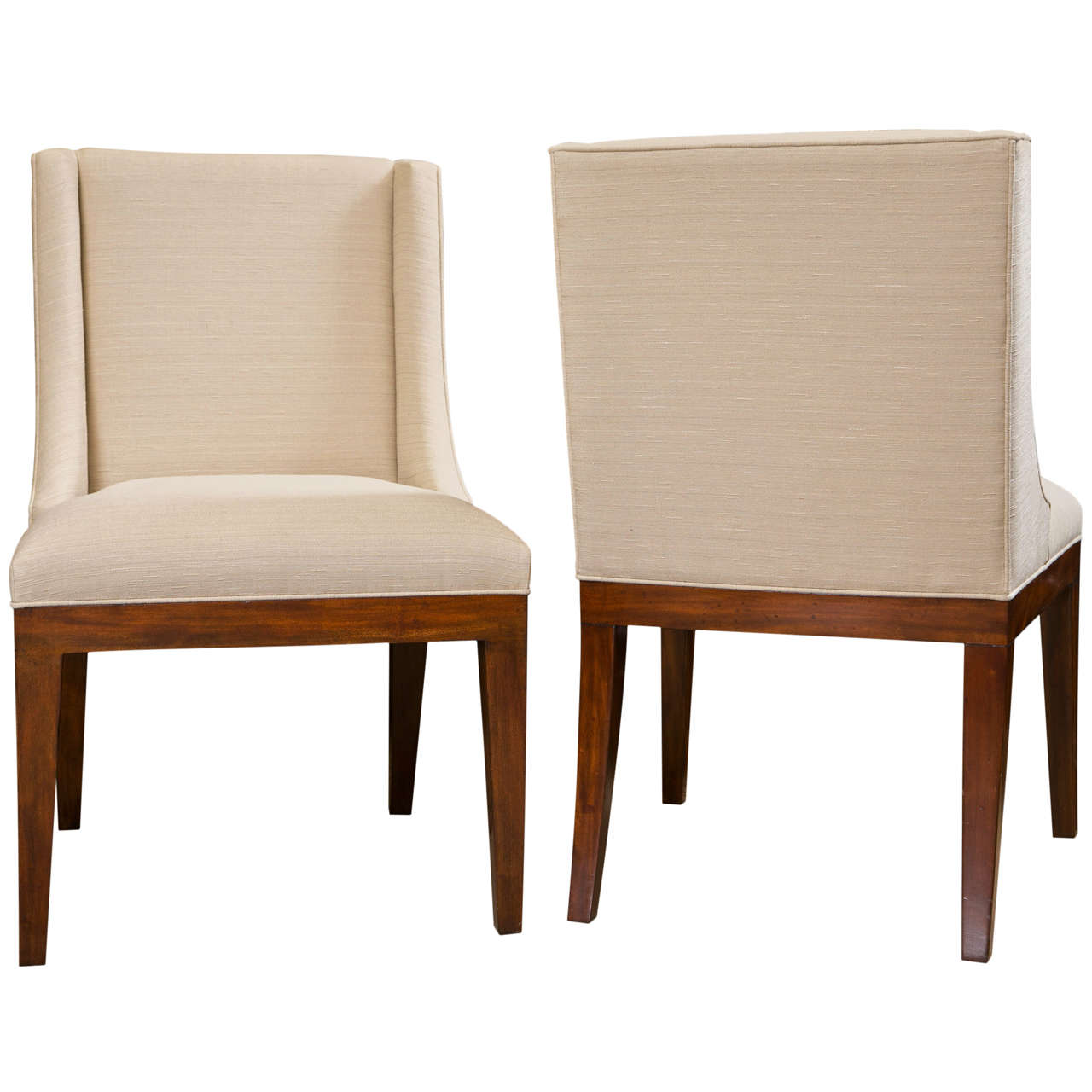 Set of 6 Classic Modern Upholstered Dining Chairs at 1stdibs