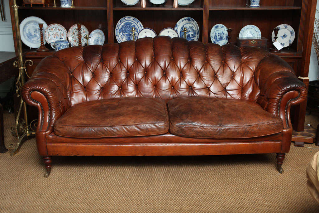 Edwardian Leather Sofa For Sale at 1stDibs edwardian sofa