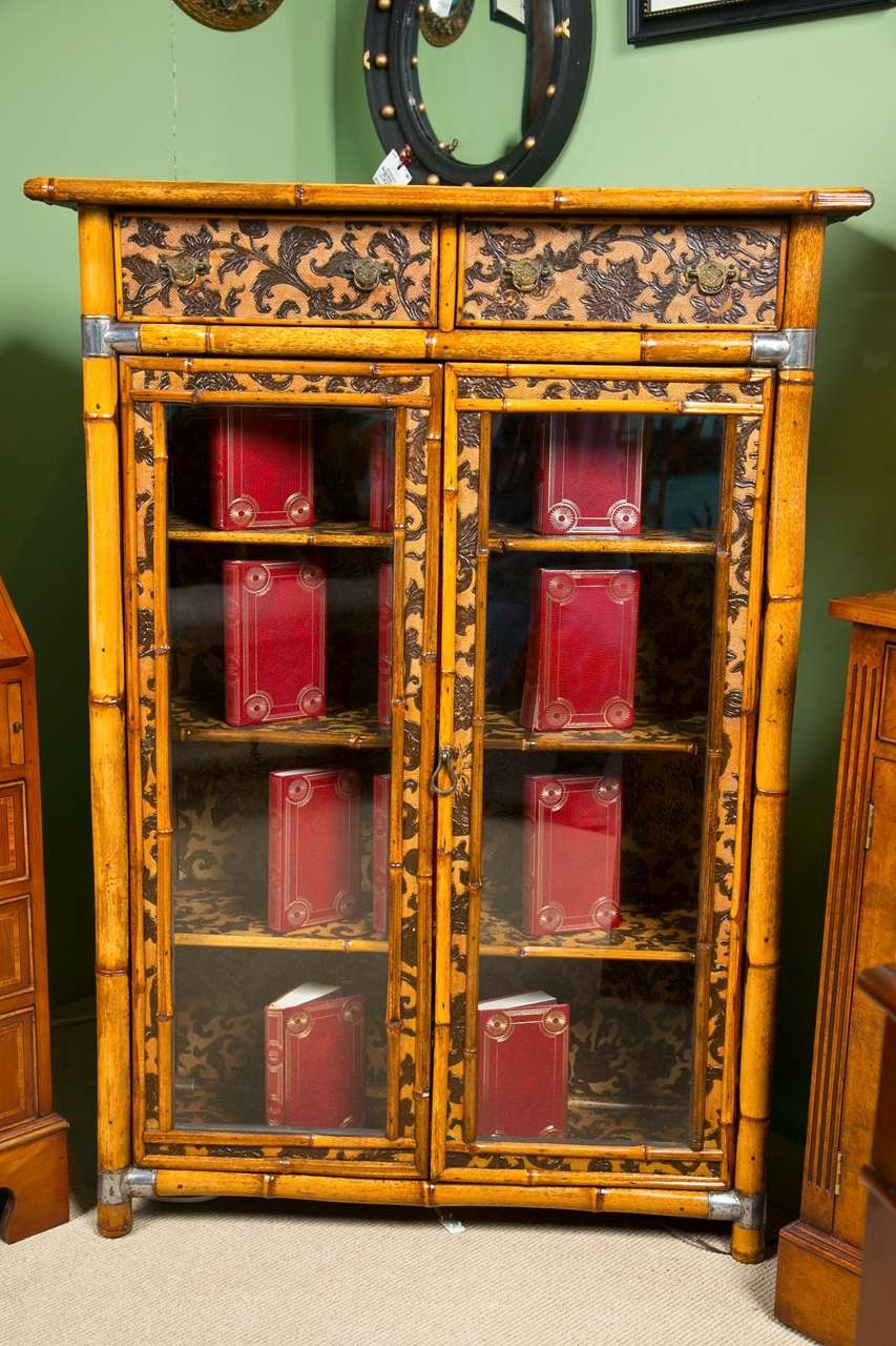 English Antique Bamboo Bookcase Circa 1880 at 1stDibs