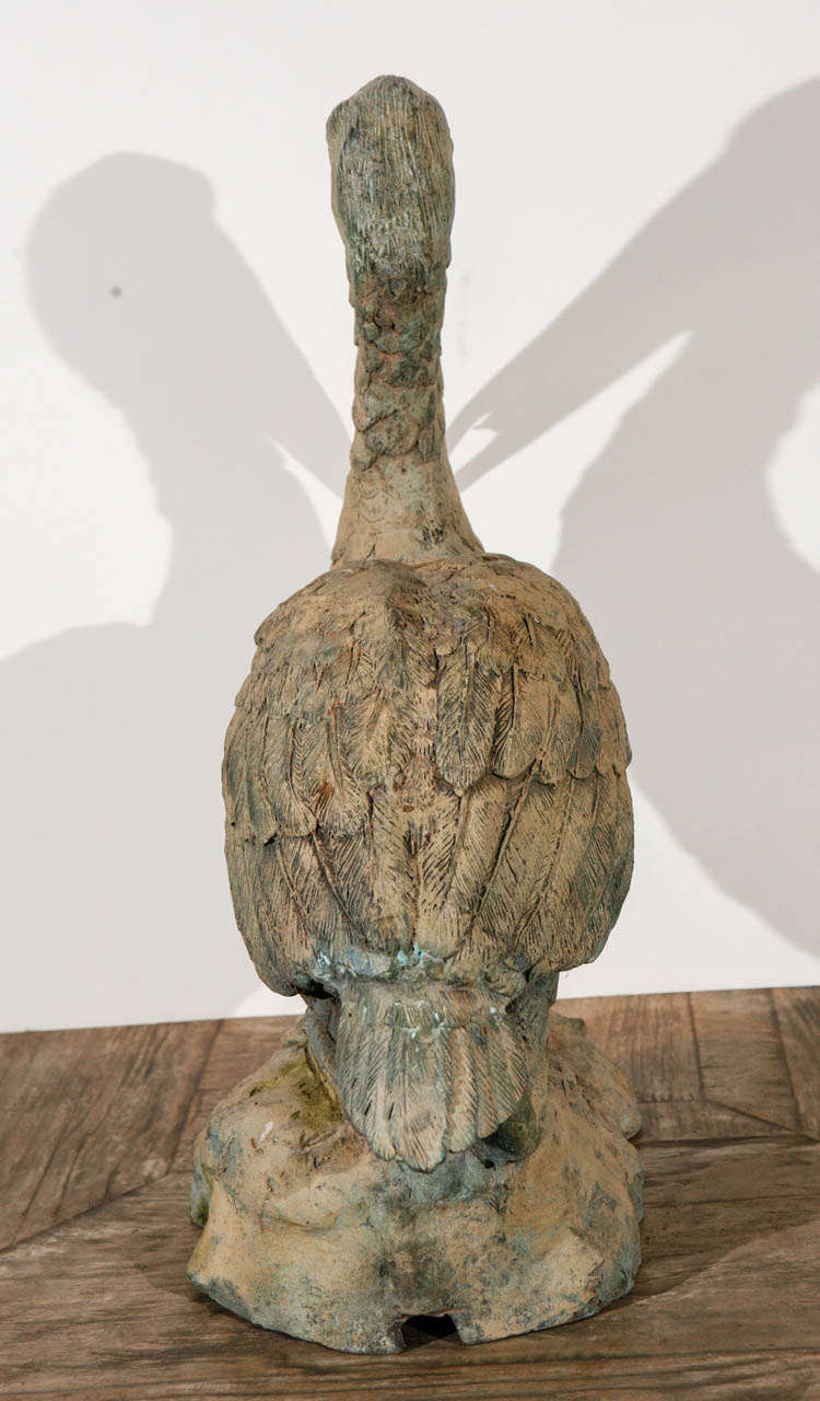 Vintage Metal Pelican Sculpture at 1stDibs