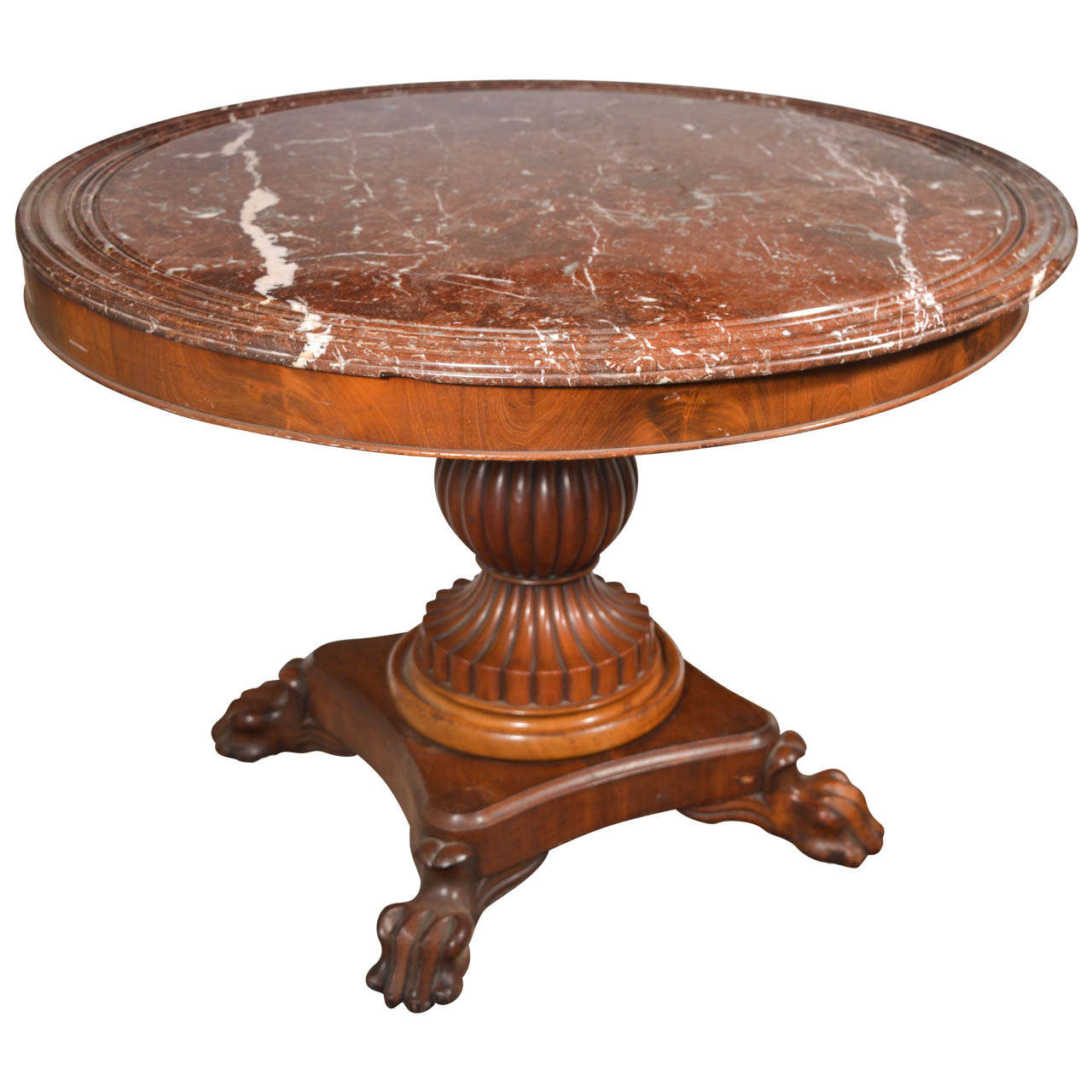 King Louis Philippe Period MarbleTop Center Table For Sale at 1stDibs