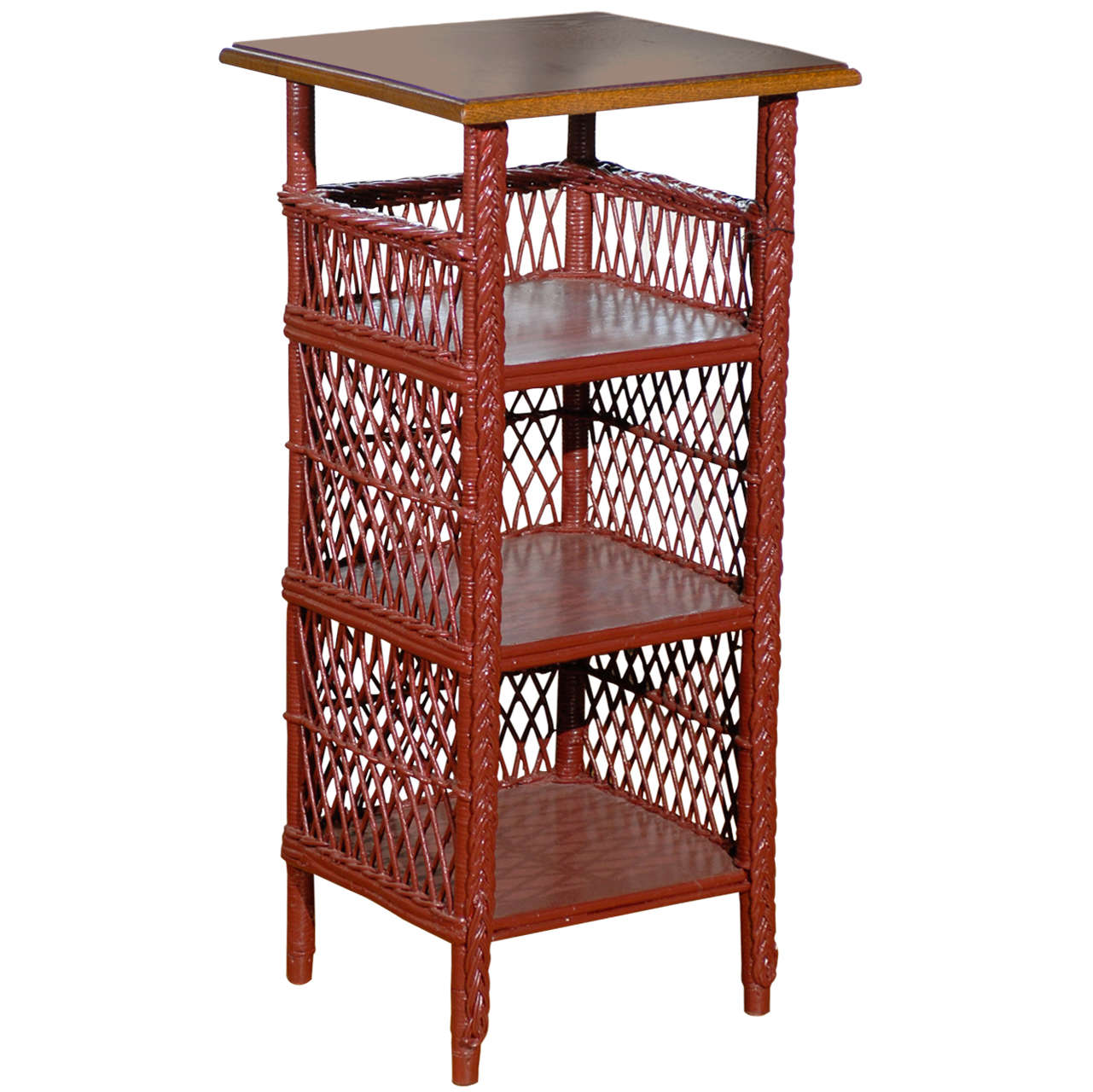 American Wicker Tall Shelf at 1stdibs